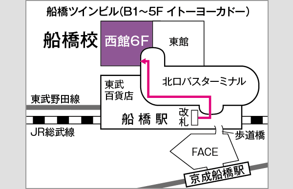 船橋校地図