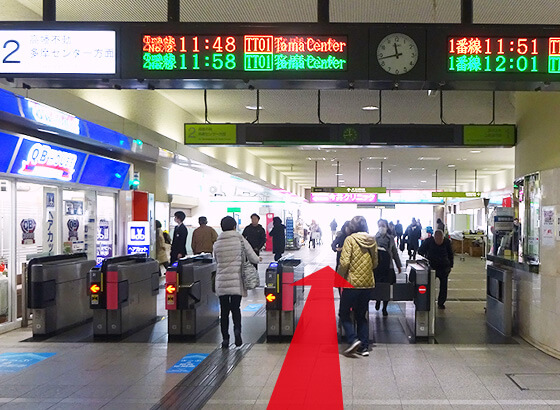 多摩都市モノレール線立川北駅南口改札