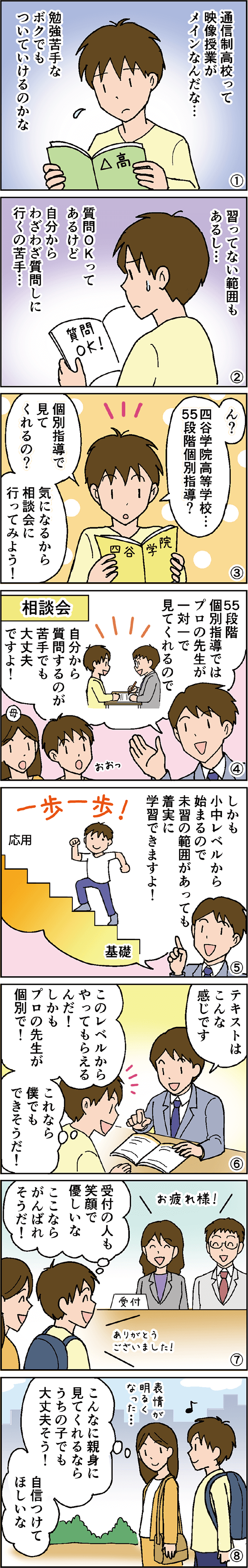 「通信制高校って勉強は大丈夫？」のマンガ